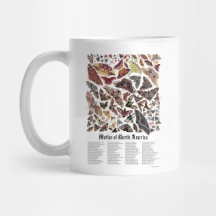 Moths of North America (with labels) Mug